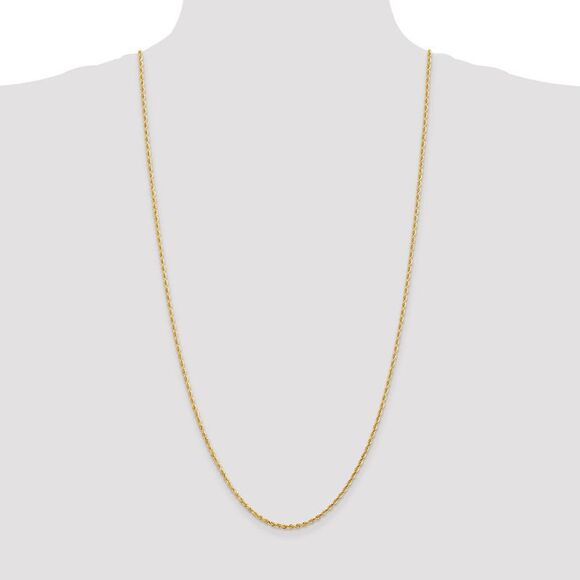 2.25mm, 14k Yellow Gold, D/C Quadruple Rope Chain Necklace, 30 Inch - Picture 2 of 8